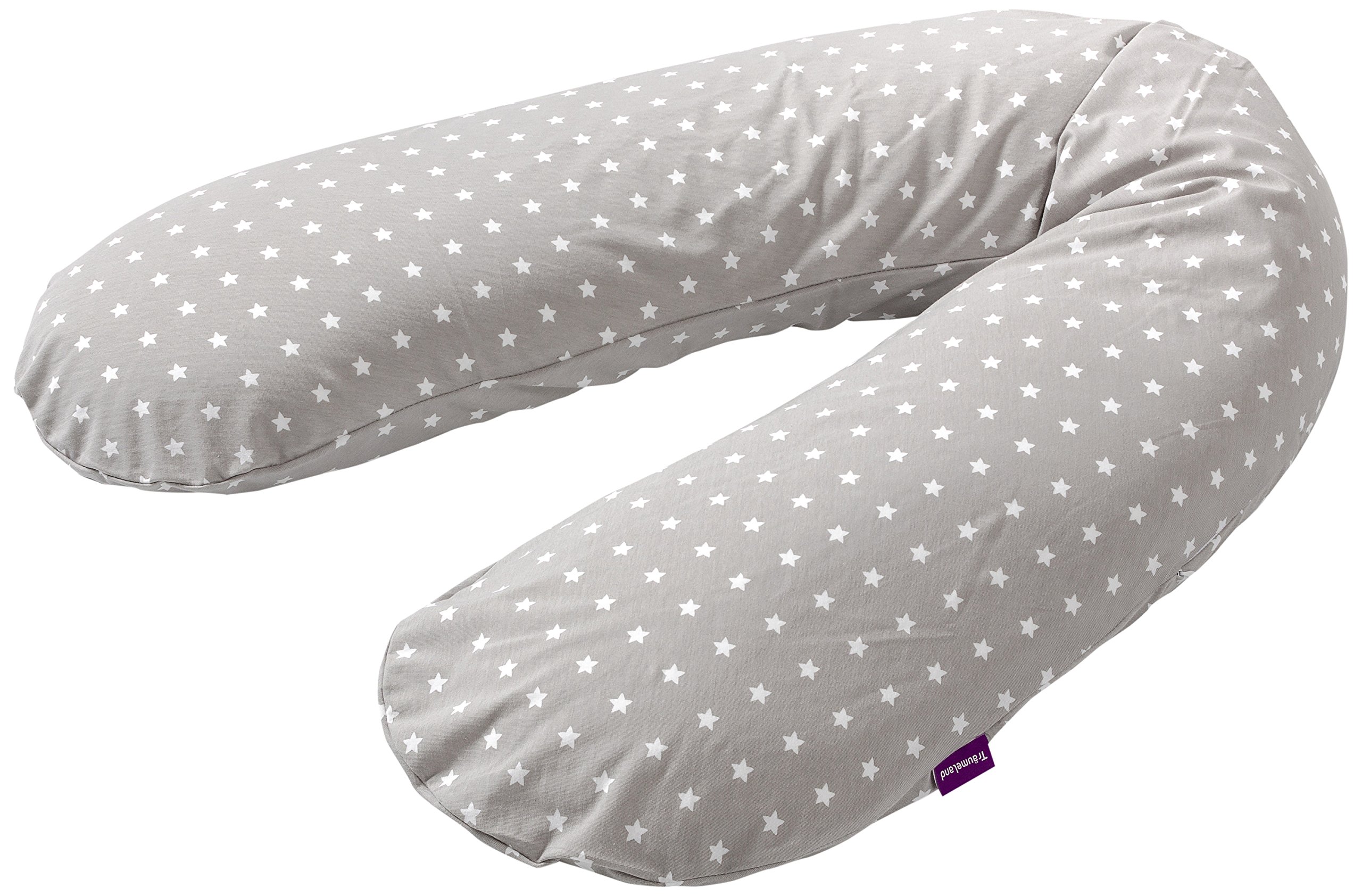Traeumeland T040834 białe gwiazdy elastyczne poduszki do karmienia, 180 cm, kolor muli