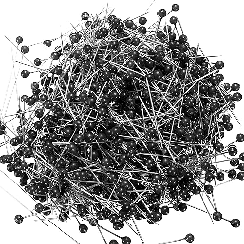 800 alfileres de costura, alfileres redondos de 1.5 pulgadas, alfileres perlados, alfileres de perlas, alfileres de modista, alfileres de acolchado