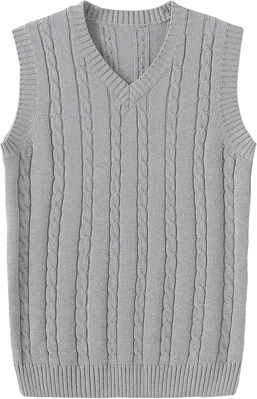 Amazon ヒラロキ Hilarocky ニットベスト メンズ Vネック 無地 スリム ビジネス カジュアル コットン セーターベスト ケーブル編み ベスト 通販