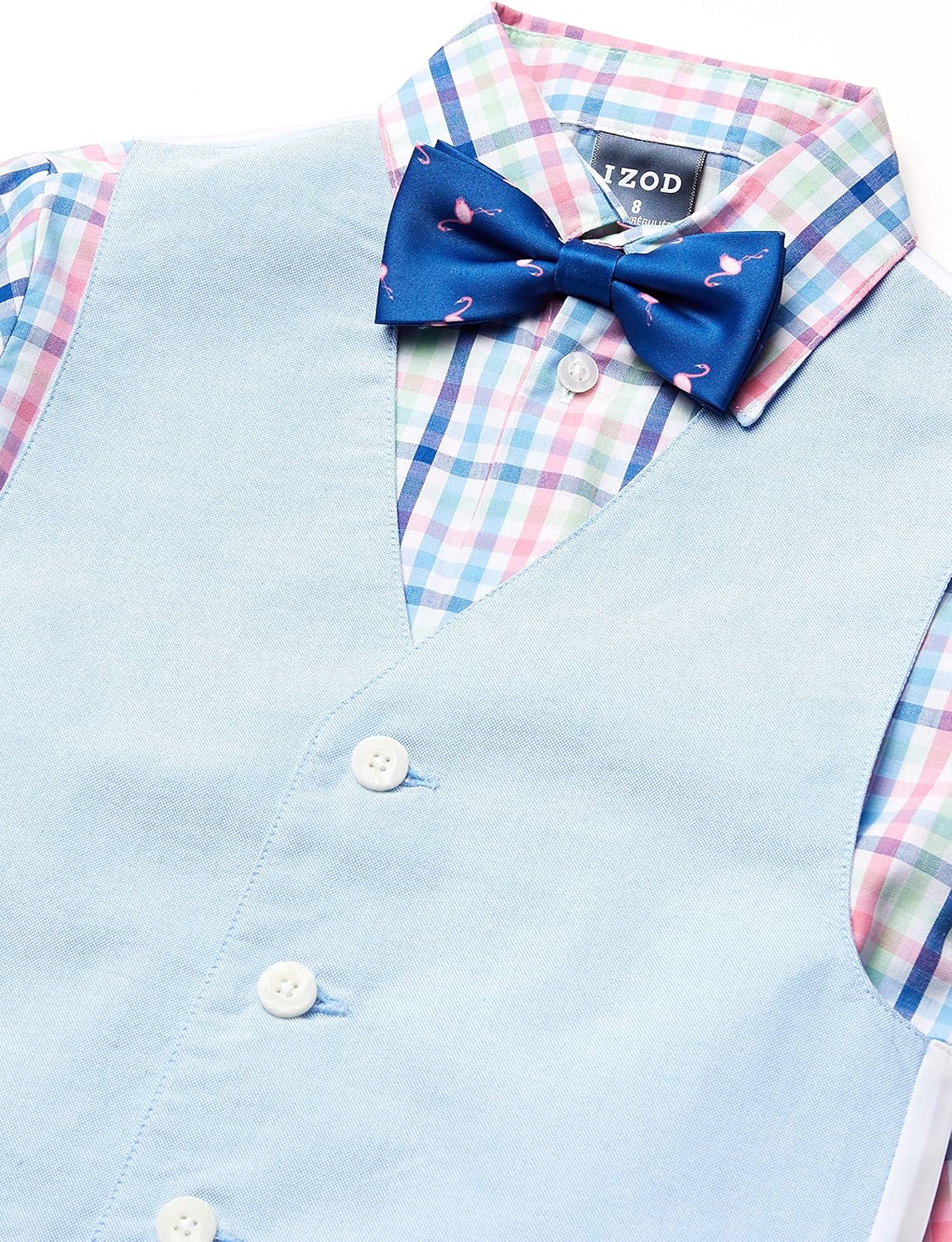 IZOD Boys' 4-Piece Formal Suit Vest Set: Clothing