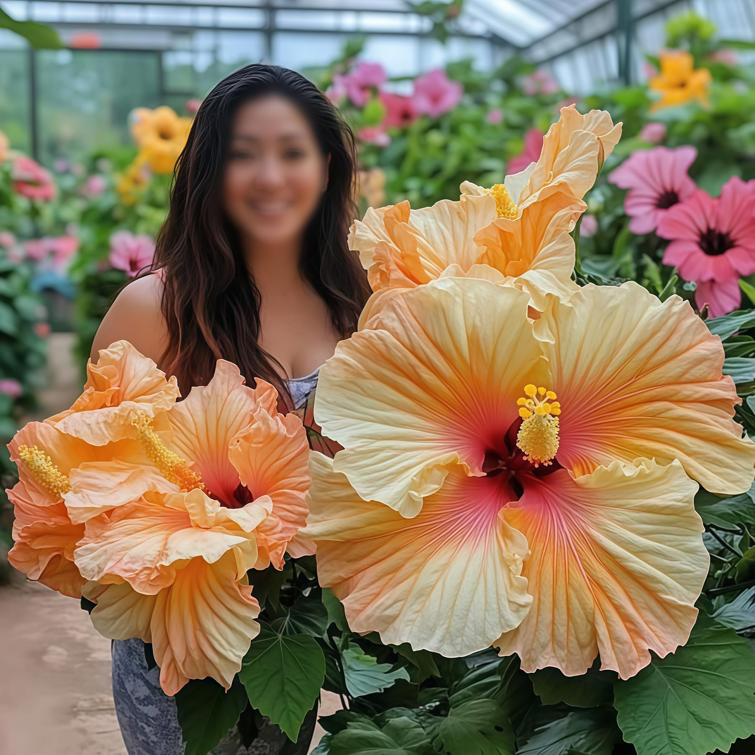 Rare Hibiscus, Surprisingly Growing, Hardy Perennial, Suitable for Spring and Autumn, Garden Viewing, No Watering Required111-5 Rhizome-J