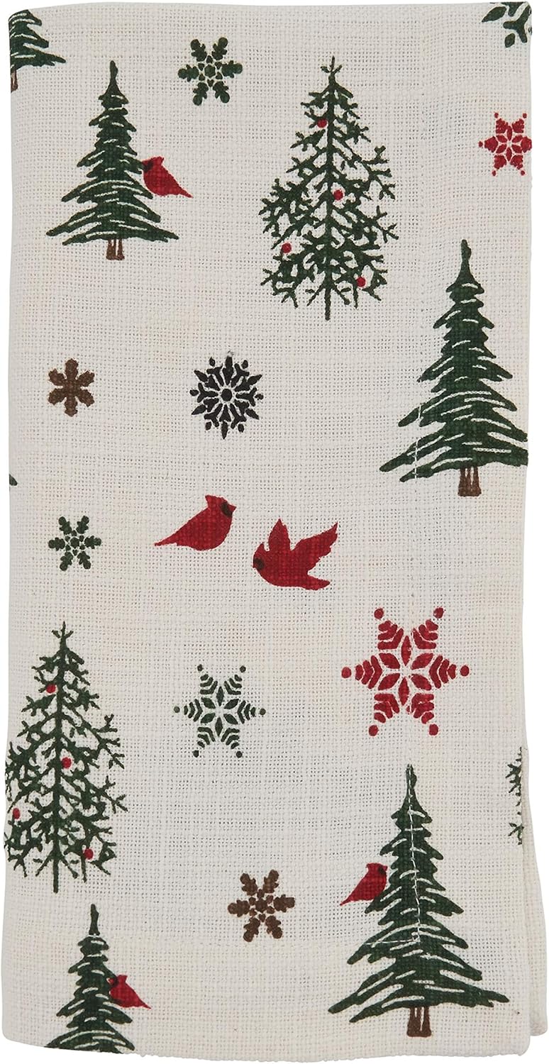 Christmas Tree & Snowflakes Table Napkins (Set of 4)