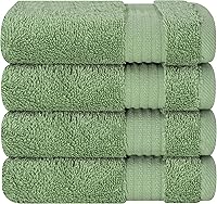 Vista 100 de Cotton Paradise Tapetes de baño antideslizantes 100% algodón para baño, 17 x 24 pulgadas, suaves, absorbentes, de secado rápido, lavables a máquina