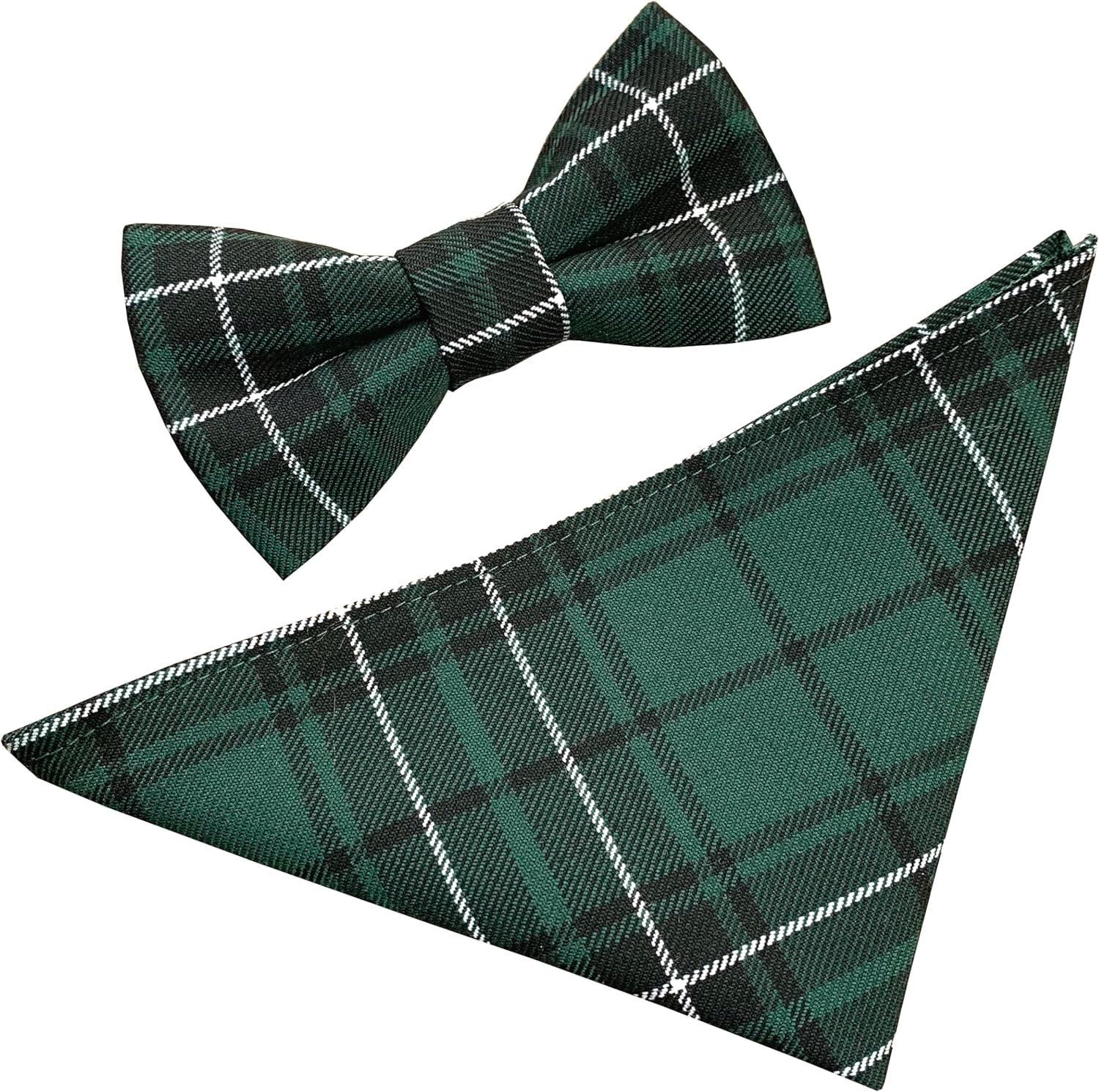 Maclean Green Tartan Cummerbund Set (includes Bow Tie & Pocket Square)