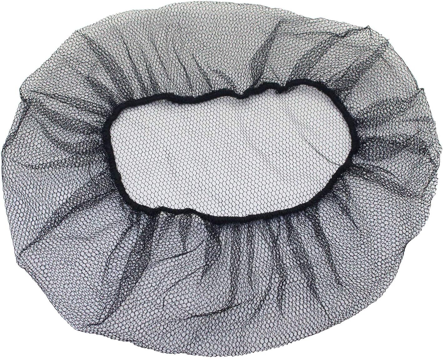 ELEGANTLIFE 21" Disposable Regular Nylon Breathable Honeycomb Hair Nets, package of 200 (Black)