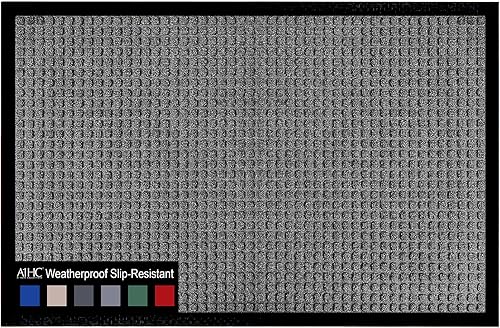 A1HC - Tapete de goma de polipropileno duradero y versátil para todo tipo de clima, para interiores y exteriores, fácil de mantener para puertas