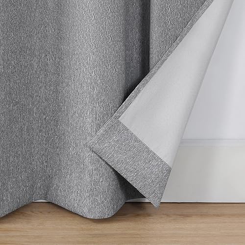 Miniatura 5 de Sun Zero Tulare - Cortina opaca térmica con ojales y textura completa, 40 x 63 pulgadas, color gris