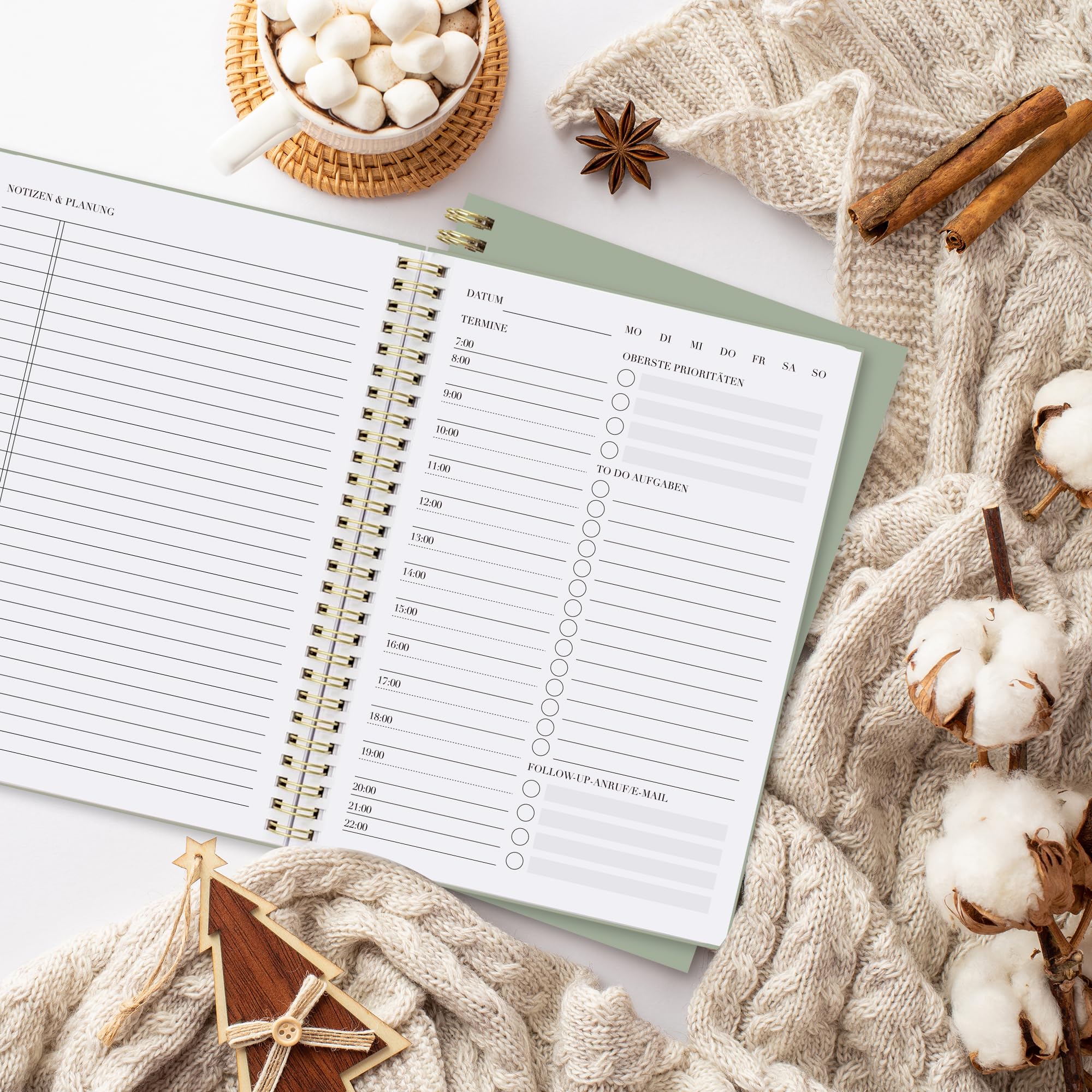 BIROYAL Daily Planner Notebook with Timetable, Spiral To-Do Notepad to Easily Organize Your Tasks and Appointments - Image 2