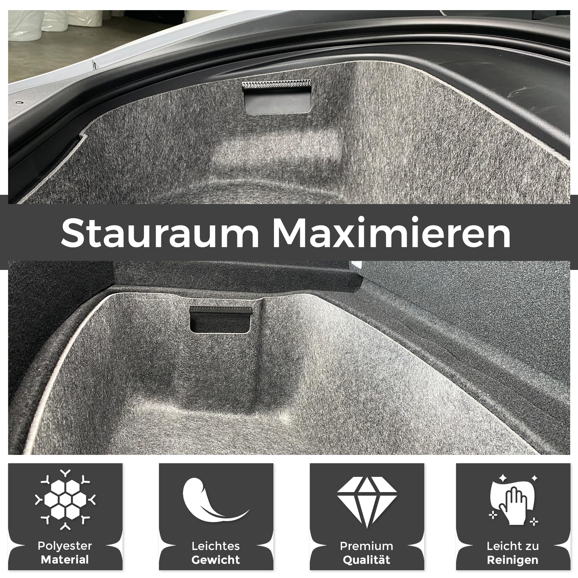 Tesla Model 3 Highland Kofferraum- & Frunk-Organizer Set 60L 88L Aufbewahrungsboxen 2021-2024