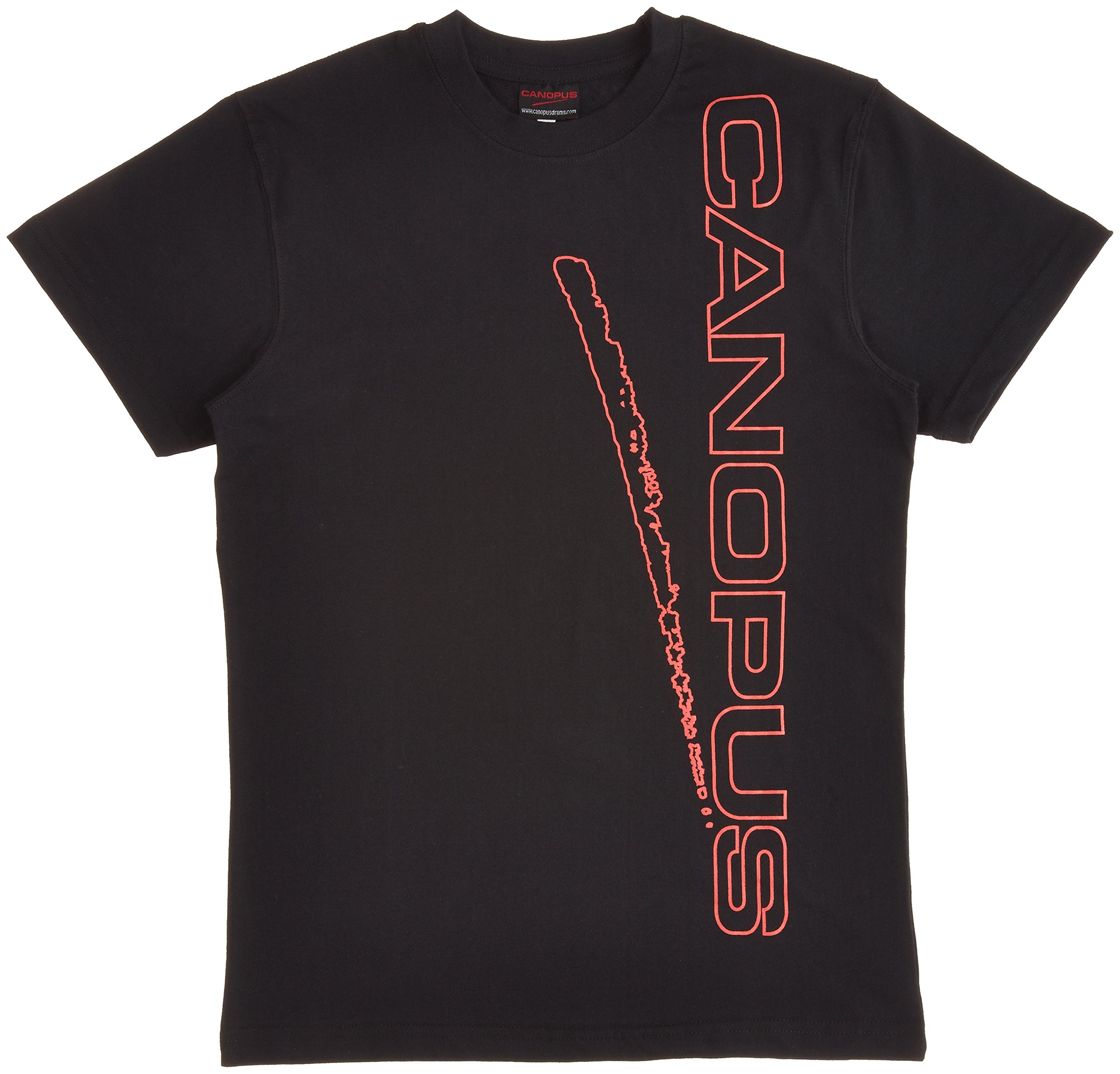 Amazon.co.jp: CANOPUS TシャツM/Black/レッドフロントロゴ