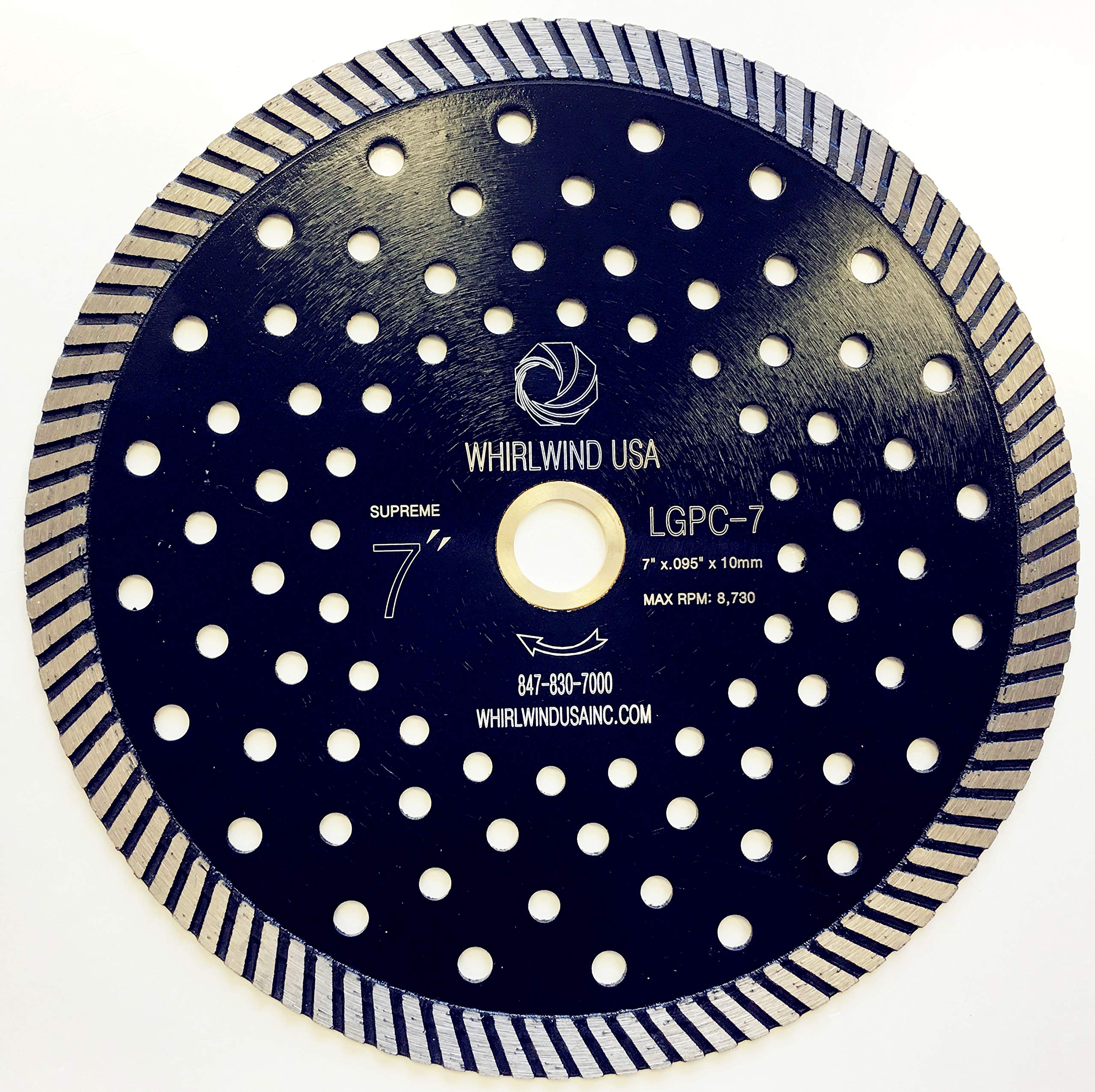 LGPC 7 inch Stone Cutting Premium Turbo Continuous Rim Diamond Blades for Granite (Factory Direct Sale) (7 inch)