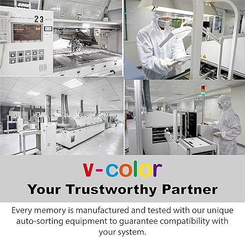 Miniatura 6 de v-Color Prism Pro DDR4 16GB (8GBx2)-3200MHz (PC4-25600) CL16 RGB Gaming RAM Memoria UDIMM Hynix IC - Negro azabache (TL8G32816C-E6PRKWK)