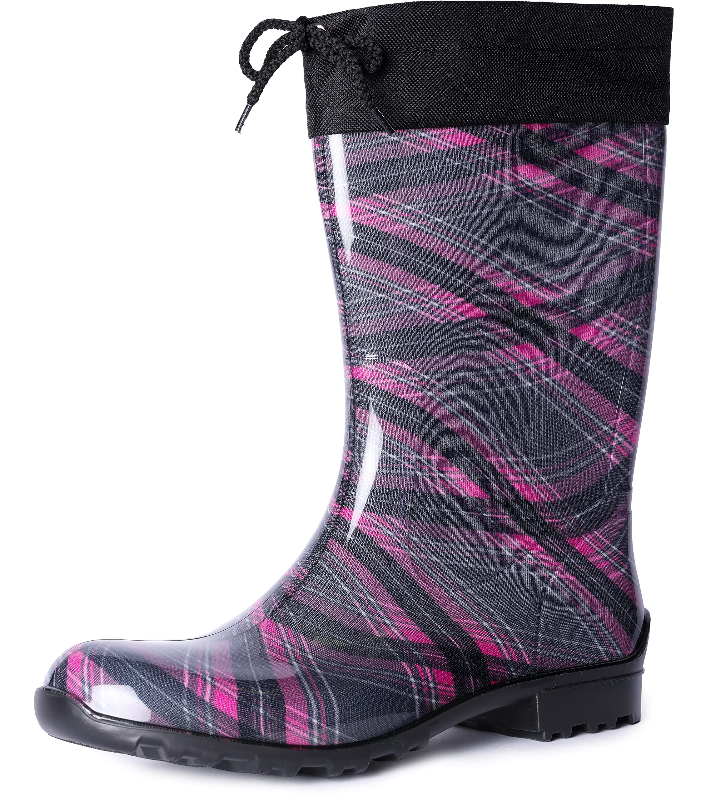Ladeheid Gummistiefel Damen mit Stulpe Wasserdicht Regenstiefel für Jede Jahreszeit LA-968