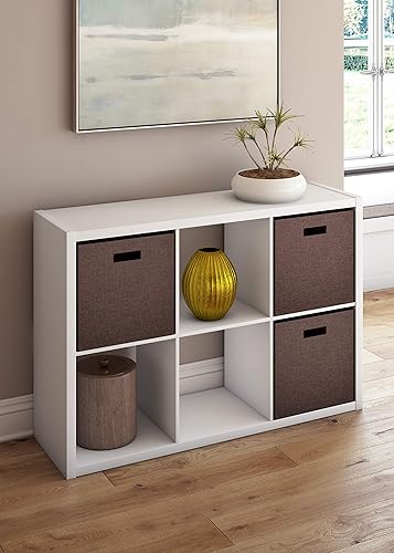 Miniatura 2 de ClosetMaid Estantería Organizadora de Almacenamiento de 6 Cubos Librero con Respaldo Abierto, Vertical u Horizontal, Fácil Montaje, Madera, Acabado