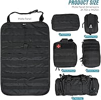 Vista 4 de STUFFSTASH Tactical Seat Back Organizer Vehicle Molle Panel Organizer Storage Bags with 5 Detachable Molle Pouches, Extra Long Straps, Universal Car