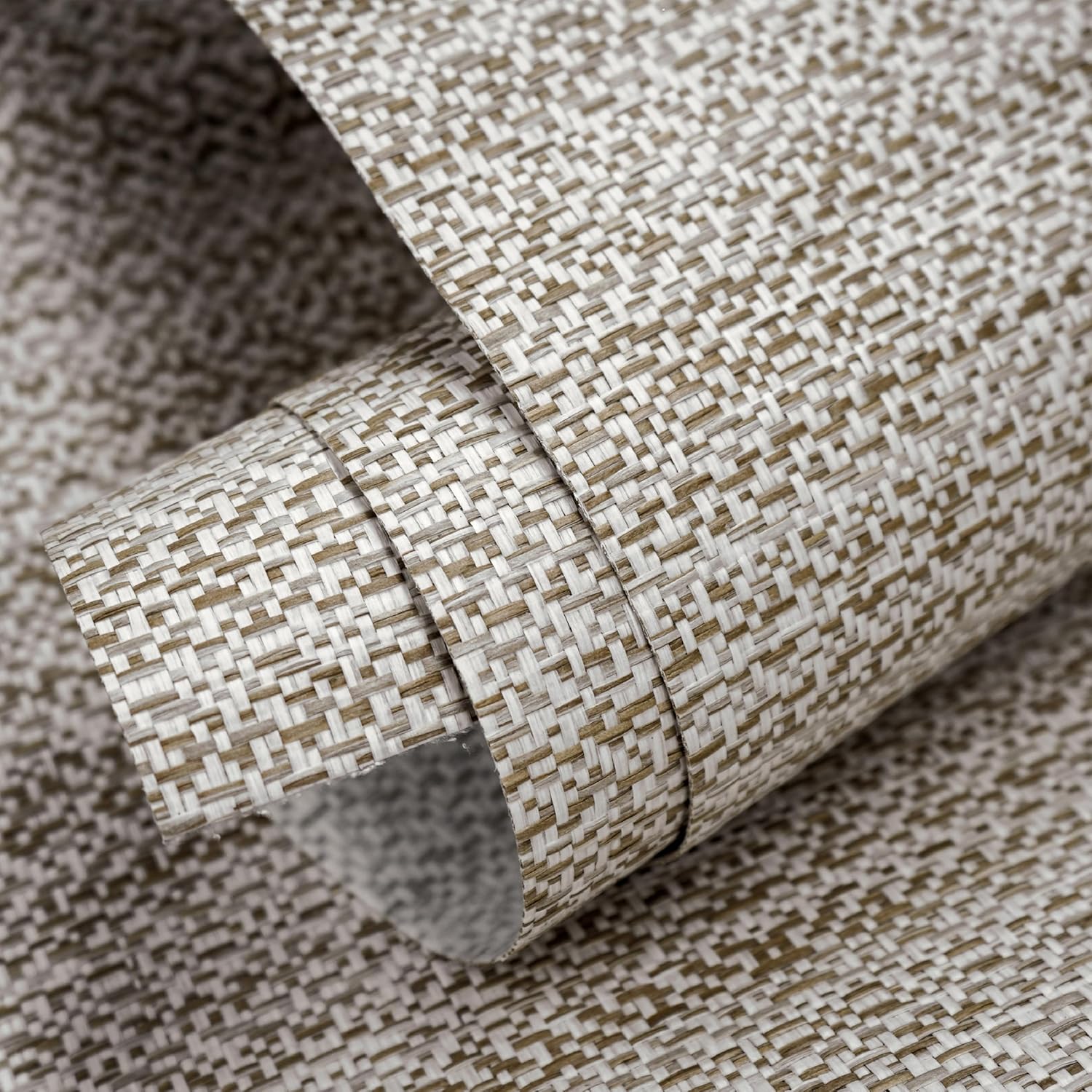 Ansehan Wallcovering W1322 Oxford Collection 36" W x 8 Yard L, Natural Paper Weave Grasscloth Modern Texture Wallcovering for Living Room Bedroom Feature Wall Jute/Ivory