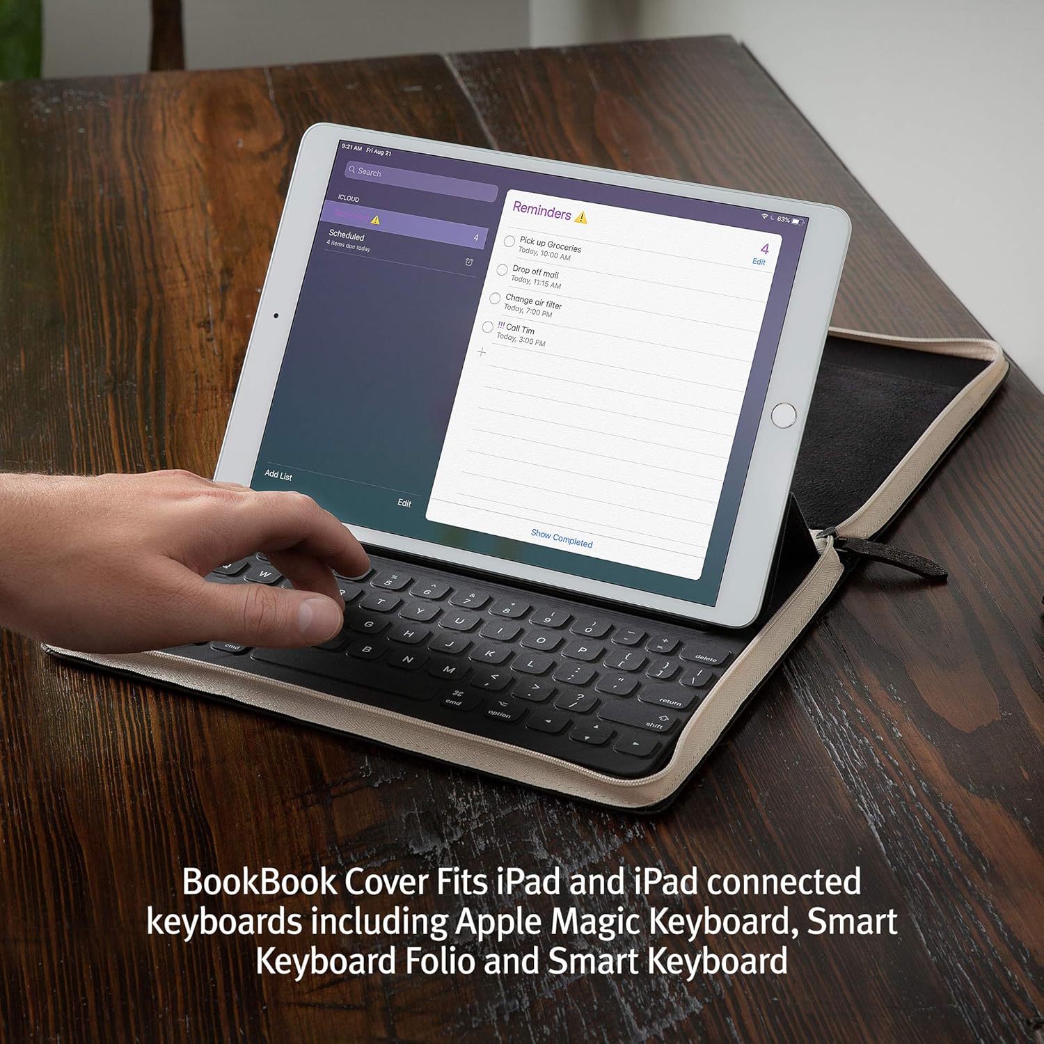 Flash Deals - 80% OFF Twelve South BookBook Vol 2 | Hardback Leather Cover with Pencil/Document/Cable Storage for iPad Pro + Apple Pencil, Cover, 11 iPad Pro, Gen 1/2 (12-2014)