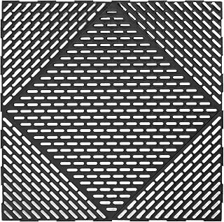 EasyTile 12 Pack Interlocking Floor Tiles with Drainage, Non-Slip Modular Flooring Mats for Garage and Workshop Use, 18x18 Inches, Black