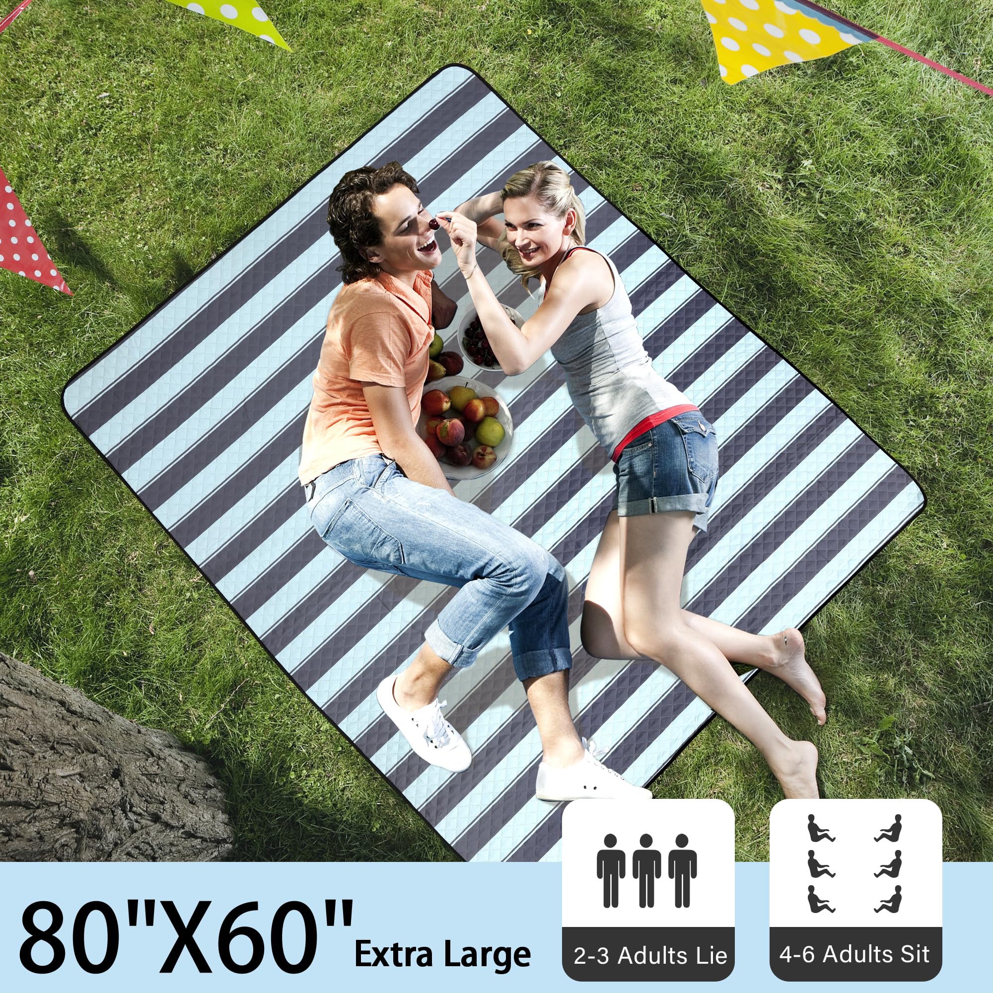 80 X 80 Picnic Blanket Ophelia & Co. Waterproof Picnic Blankets Outdoor Blanket Foldable 2 In 1 Double Layer Sandproof Beach Mat With Carry Strap For Camping Lawn Park Beach Grass(Khaki,70 X