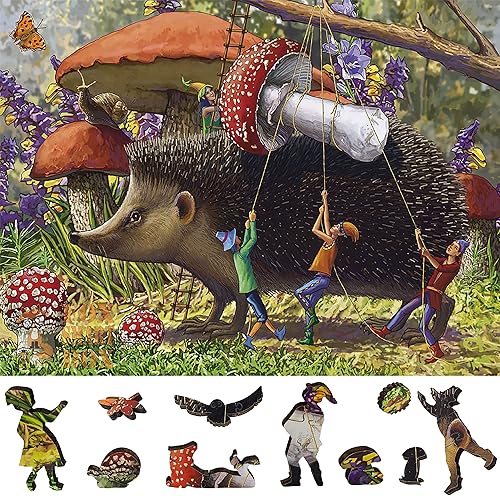 Rompecabezas de madera para adultos, piezas de forma única, fabricado en los Estados Unidos por FoxSmartBox - 240 piezas - Majestic Harvest