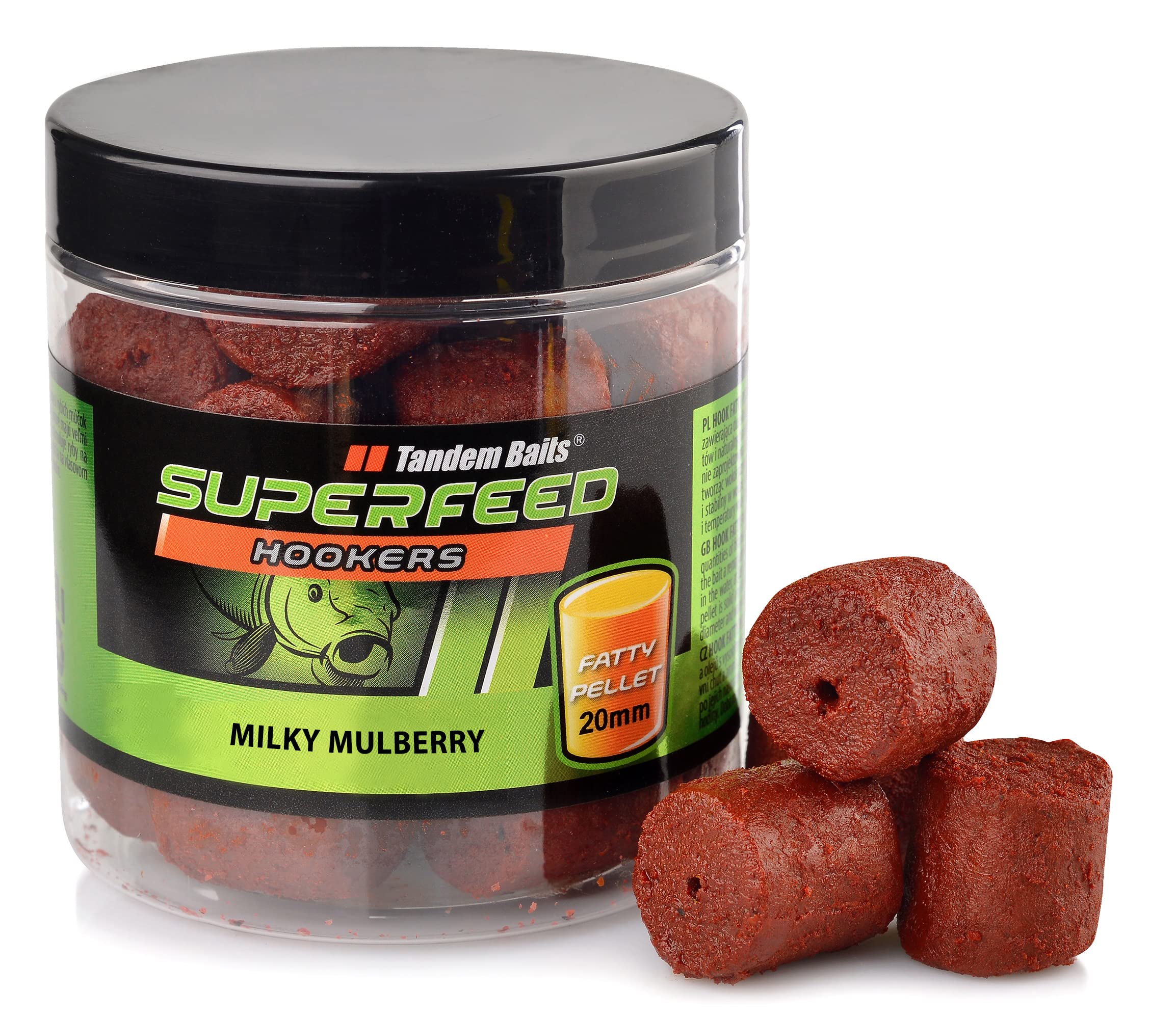 Tandem Baits SuperFeed Hook Fatty Pellet Milky Maulberry | Carp Fishing Hookbaits | Carp Pellets | Carp Fishing Bait | Carp Bait | Carp Fishing Accessories for Monster Fish 20mm 150g — image 1