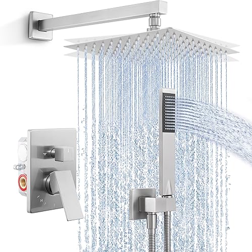 Miniatura 10 de KES XB6230S12-BK - Grifo de ducha, juego completo de grifo de ducha de lluvia de 12 pulgadas con rociador de mano, sistema de ducha de equilibrio de