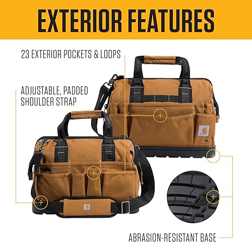 Miniatura 2 de Carhartt Onsite - Bolsa de herramientas, duradera, resistente al agua, bolsa de almacenamiento de herramientas, pesada con base moldeada, 16