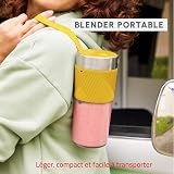 Moulinex Lightmix Blender portable, 300ml, Puissant, Rechargeable, Jaune Nest LM1C0210 - 2