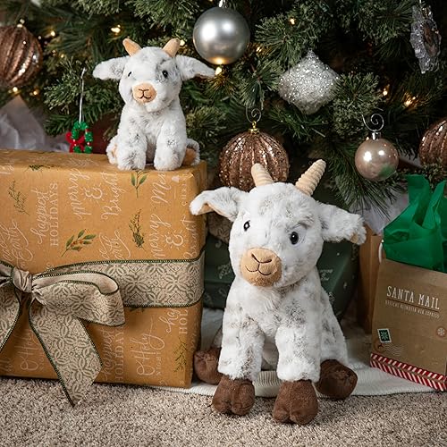 Miniatura 3 de The Petting Zoo Peluche de cabra de peluche, regalos para niños, animales de granja Wild Onez, juguete de peluche de cabra de 12 pulgadas