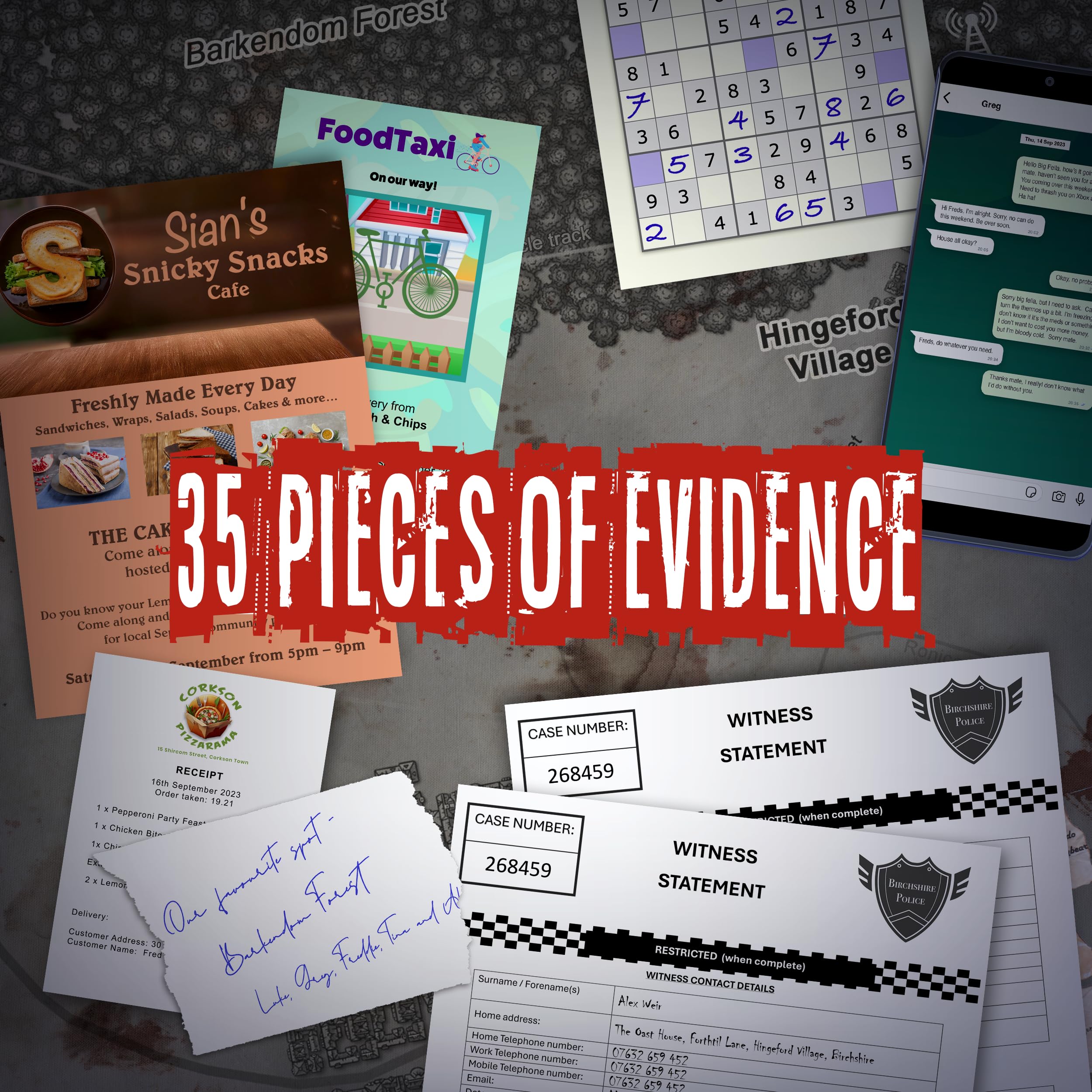 Mystery Detective Game – Killer At the Campfire Unsolved Open Case File – Dîner, fêtes, groupes, couples ou joueurs solo