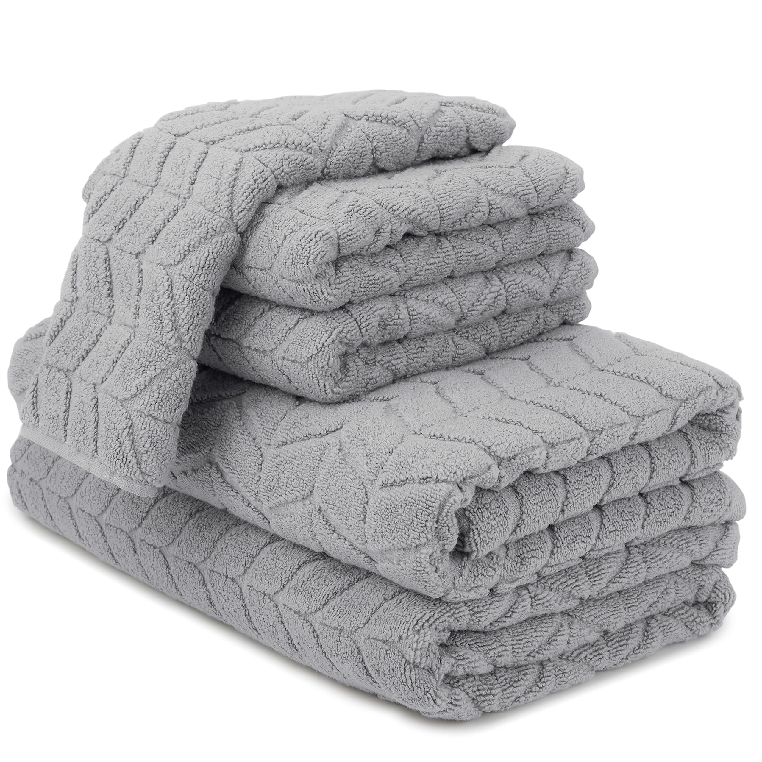 Alusa Home Ultra Soft Stylish 700 GSM Luxury Bath Towels - 100 Zero-Twist Long-Staple Cotton - Remarkably Absorbent