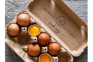 Personalized Egg Stamp | Custom Egg Carton Stamp | Wooden Rubber Stamp...
