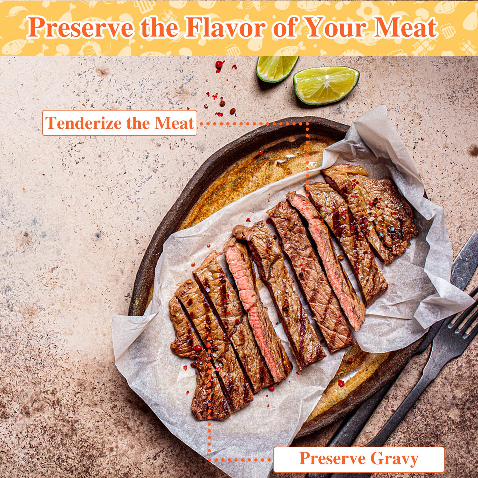 BOUIEXYE 120 Pieces White Butcher Paper 12 x 11 Inch Square Meat Sheet No Wax Thicken Disposable for Wrapping Meat Sublimation Heat Press - Image 3