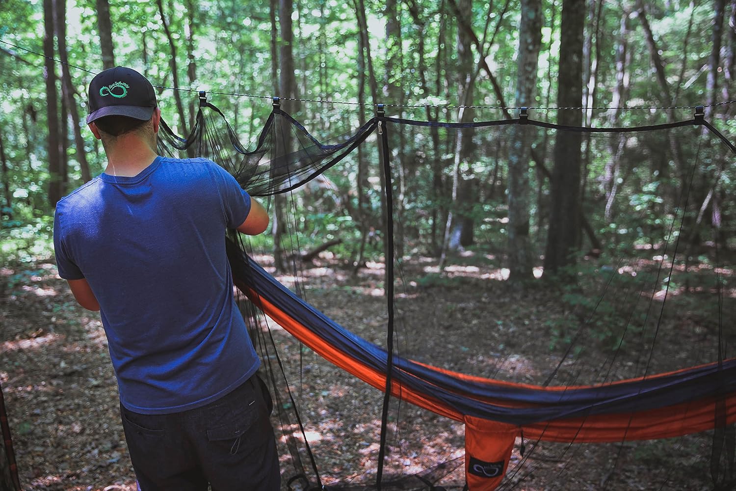 Live Infinitely Hammock Mosquito Net– 11’x 5’ - Fits All Single & Double Camping Hammocks -Stop No See Ums, Mosquitos, Spiders & Pesky Bugs -Lightweight Easy Setup & Exclusive XL Compression Pouch