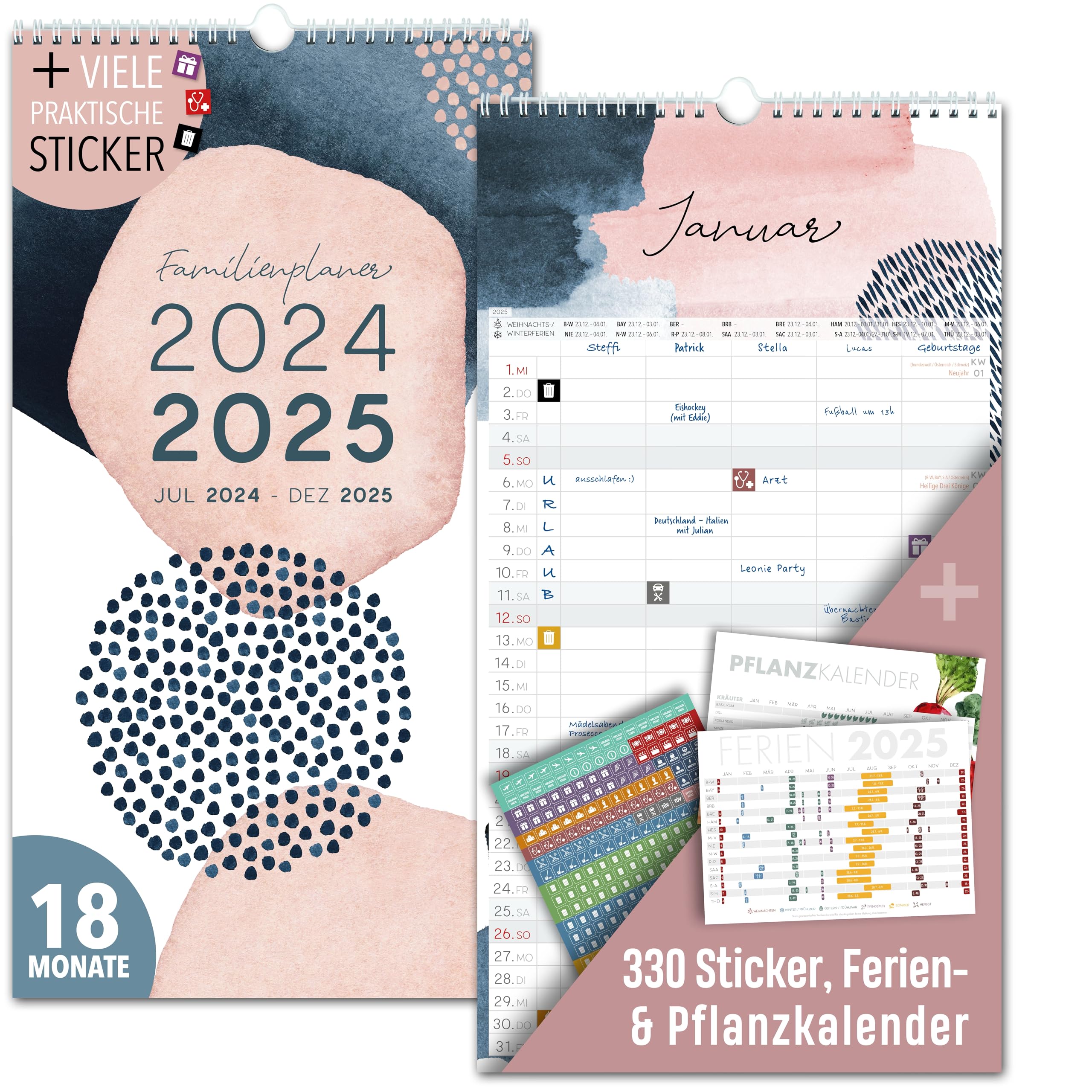 Calendario Famiglia 2025 Alice Nel Paese Delle Meraviglie | Planner Da Muro 16 Mesi | Con To-Do List, Stickers E Penna - Foto 12
