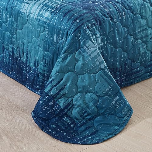 Miniatura 10 de Everest Supply Colcha acolchada diseñada para hotel, hotel, hotel, hotel, hogar, otoño de 21 pulgadas en cada lado, tela 100% poliéster, impresión