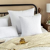 Vista 324 de UGASA - Juego de 2 fundas de almohada de terciopelo a rayas, funda decorativa para cojín con cremallera oculta para el hogar, sofá, dormitorio