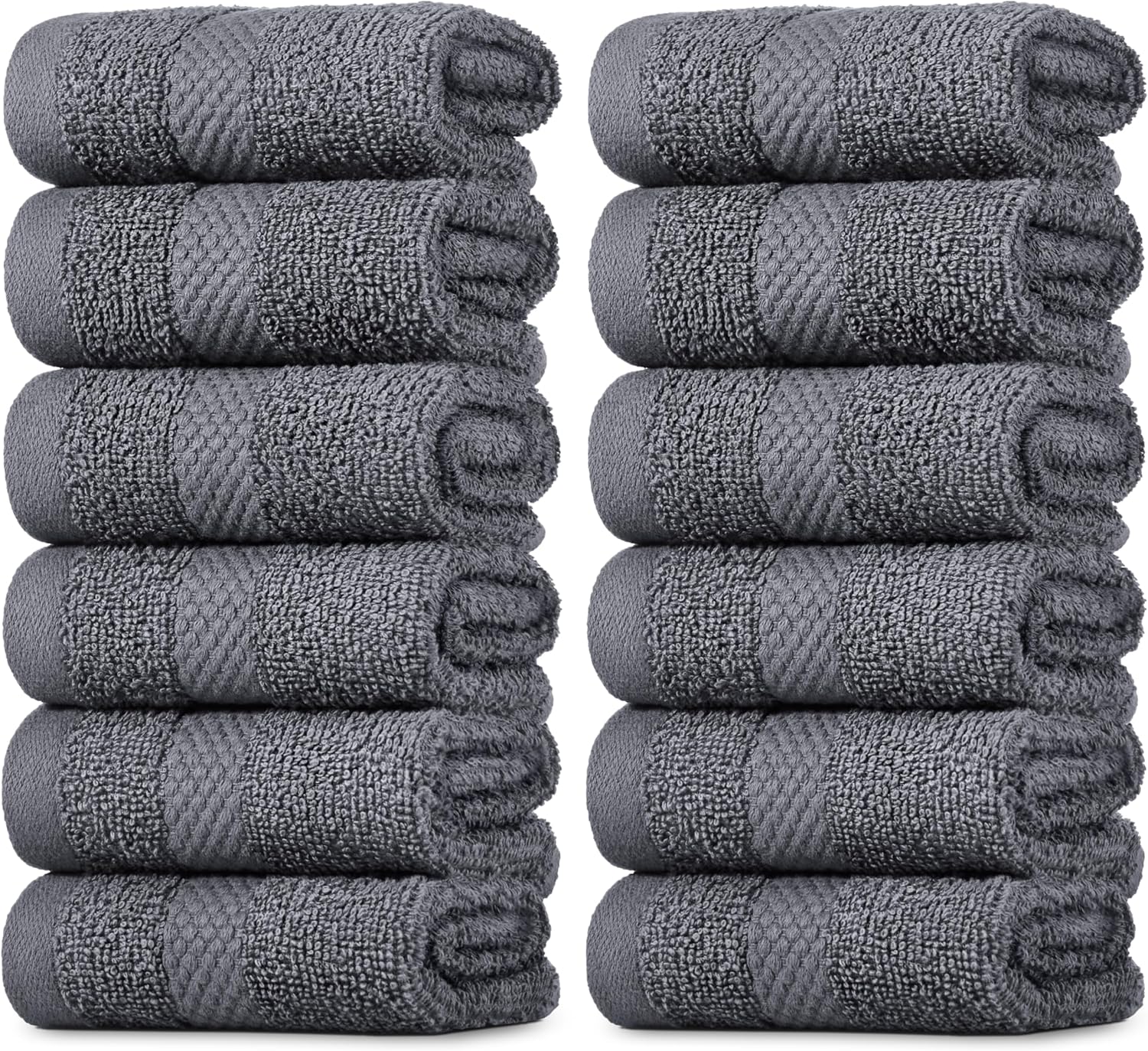 BELADOR Luxury Wash Cloths 12Pack 13"x13" Washcloths 100
