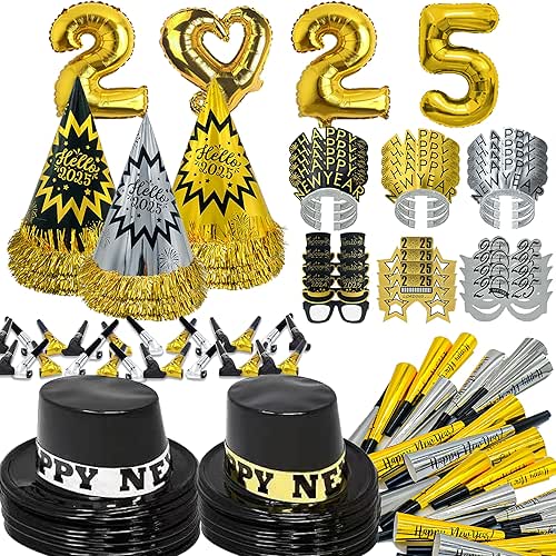 New Year's Eve Party Supplies 2025 - Decorations Pack for