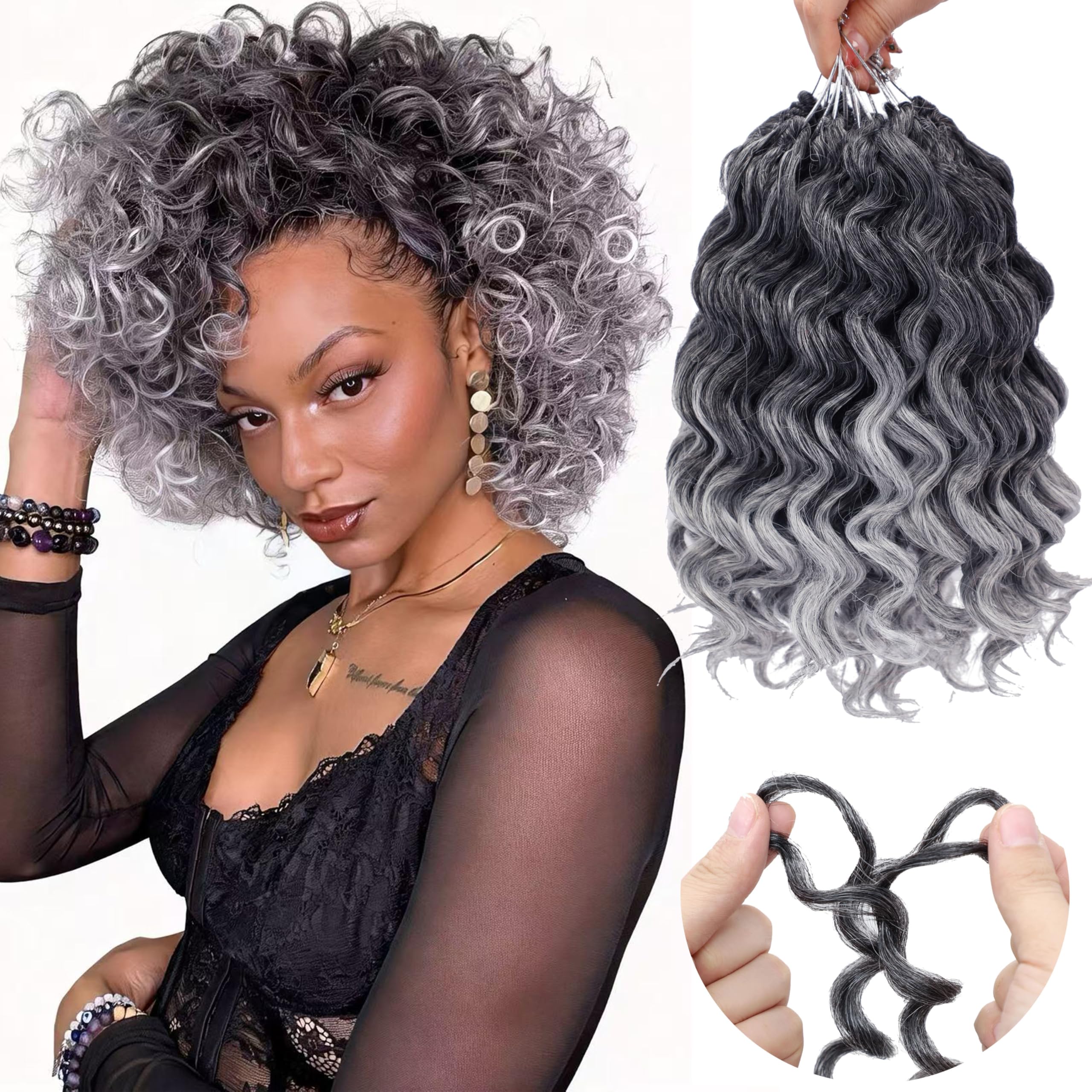 Amazon.com : LOSMOEER 8 Inch Deep Ocean GOGO Curl Crochet Hair for