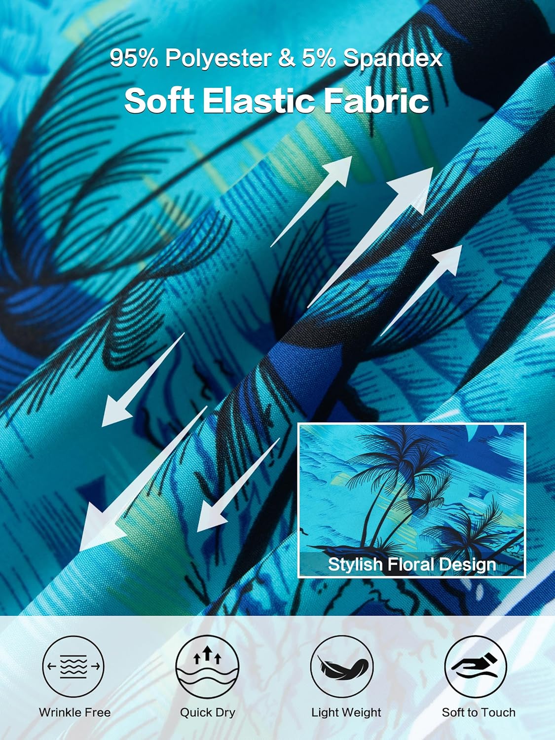 Hawaiian Shirt for Men Short Sleeve Tropical Floral Beach Shirts Casual Vacation Button Down Shirt for Summer - Image 5