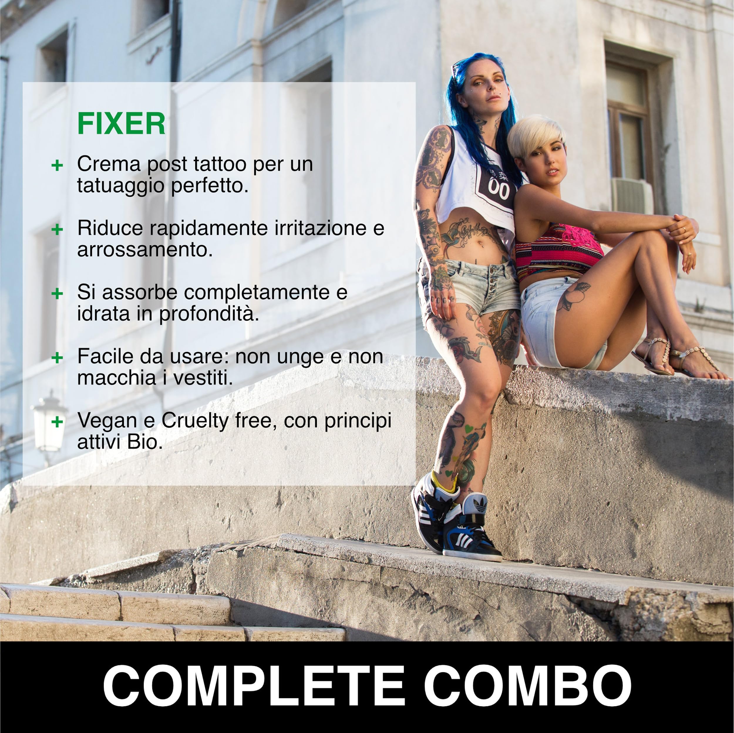 COMPLETE COMBO - FIXER, 75 ml + RECHARGE, 100 ml + SUNSCREEN 50+ SPF, 75 ml + AFTER SUN, 100 ml - Mit Biologische Wirkstoffen