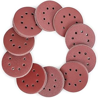 150-piece Sanding Discs Set - 5-Inch 8-Hole Sandpaper 10 Grades Include 60, 80, 100, 120, 150,180, 240, 320, 400, 600 Grits for Random Orbital Sander(Not for Oscillating Tools or Mouse Sander)