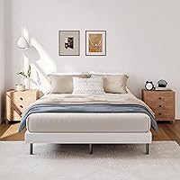 Vista 2 de Somier de metal de perfil bajo de 5 pulgadas para cama King, estructura resistente, base de colchón, sin ruido, antideslizante, fácil montaje