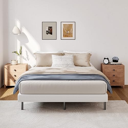 Miniatura 2 de Somier de metal de perfil bajo de 5 pulgadas para cama King, estructura resistente, base de colchón, sin ruido, antideslizante, fácil montaje