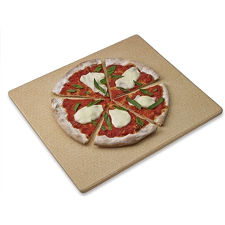 Honey-Can-Do KCH-09011 Pizza Stone, 14" x 16", natural clay