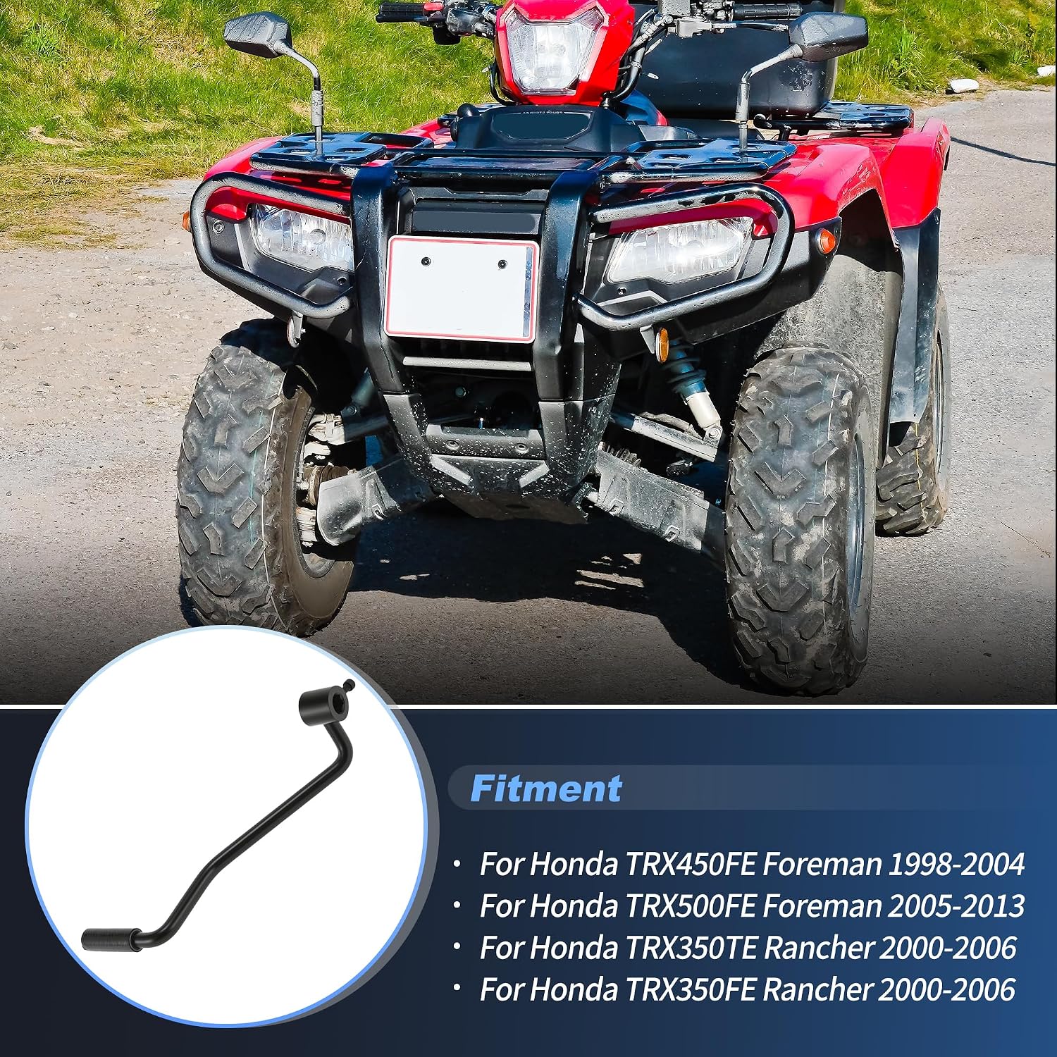 ATV Gear Shift Lever, Steel Gear Shift Conversion for Honda Rancher Foreman 350 450 500 ES, Foot Shifter Conversion