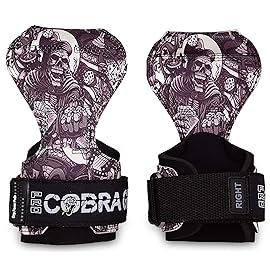 Cobra Grips PRO Weight Lifting Gloves Heavy Duty Straps Alternative Power Lifting Hooks Best for Deadlifts Adjustable Neoprene Padded Wrist Wraps Support Bodybuilding (PRO Pirate)
