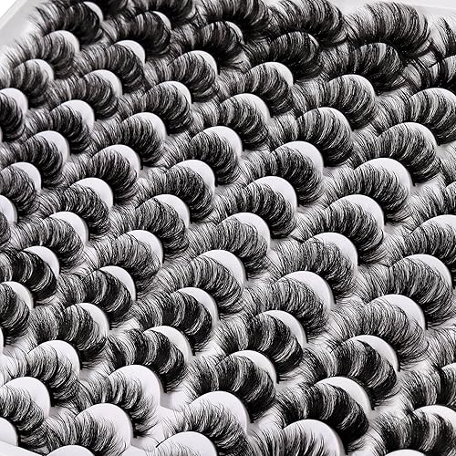 Vista 16 de ALICE - Paquete de 30 pares de pestañas postizas de visón sintético de 0.8 pulgadas, 6 estilos, volumen esponjoso 6D, estilo llamativo