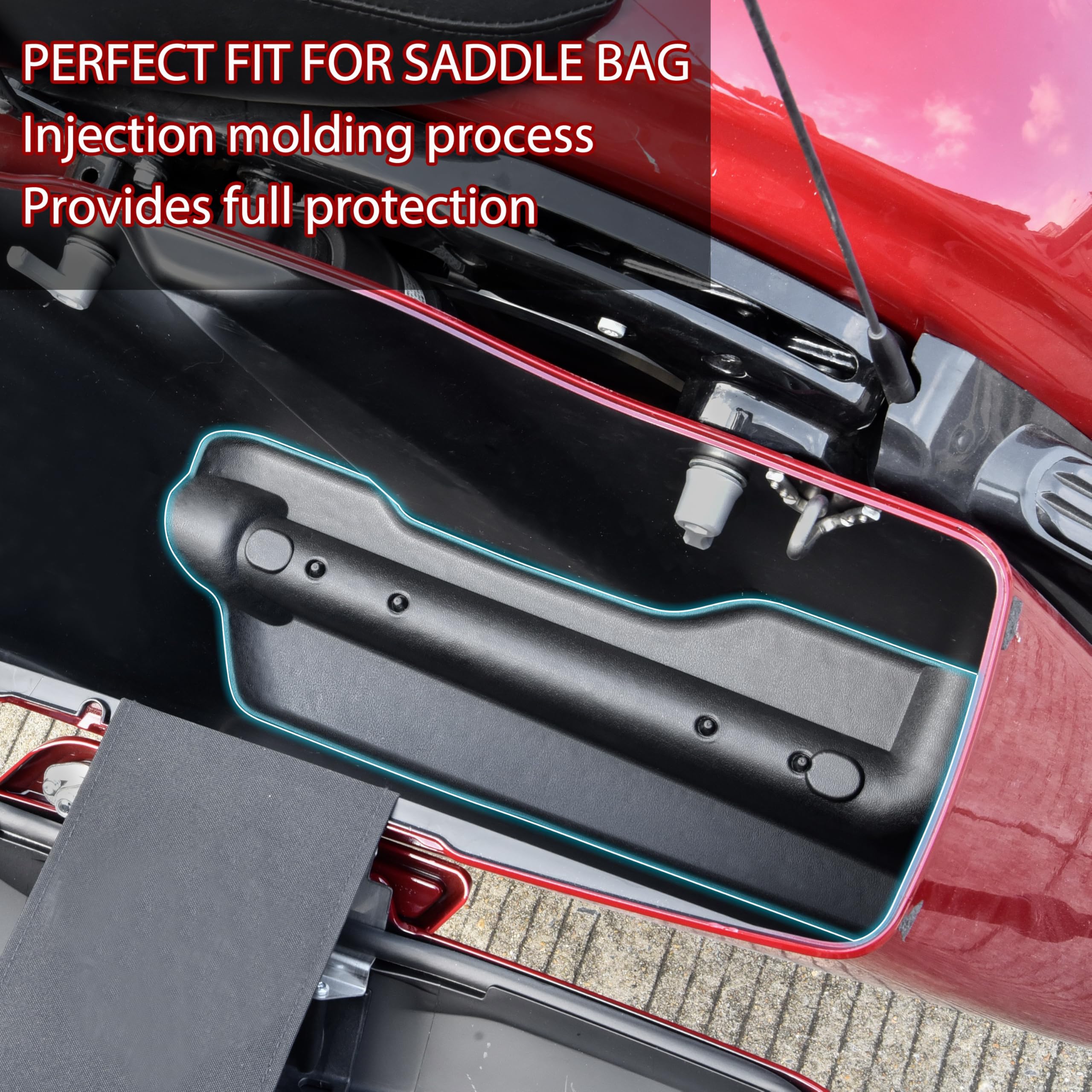 Fodera per borsa da sella per Harley Road Glide 14-23, tappetino laterale per bagagli in moquette Pad laterale per box laterale cuscinetto di protezione per borse laterali per Harley Road
